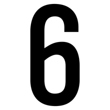 Bold black numeral 6.