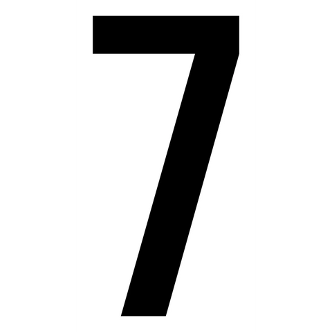 Bold black numeral 7.