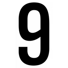 Bold black numeral 9.