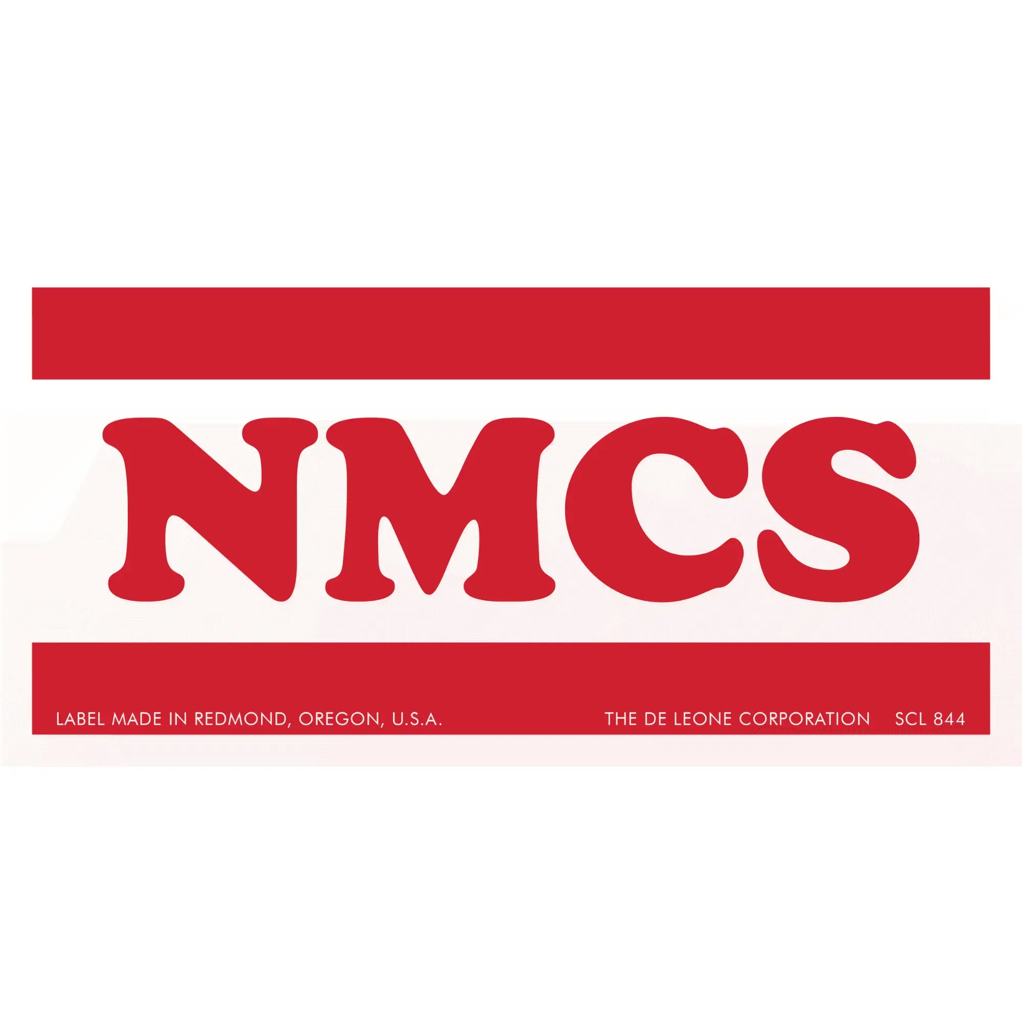 Red ’NMCS’ text between two horizontal red bars on a white background.