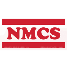 Red ’NMCS’ text between two horizontal red bars on a white background.