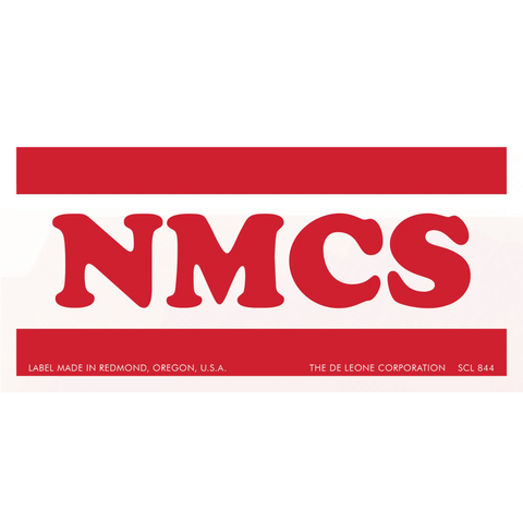 Red ’NMCS’ text between two horizontal red bars on a white background.