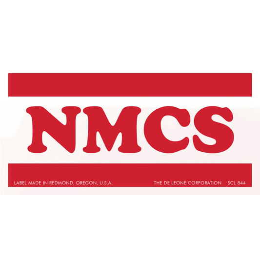 Red ’NMCS’ text between two horizontal red bars on a white background.