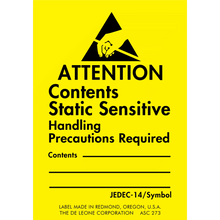 Static Sensitive Warning Labels ASC273 1000 Roll - Paper