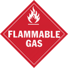 Flammable gas warning sign.