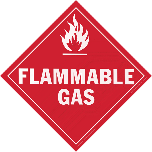 Flammable gas warning sign.