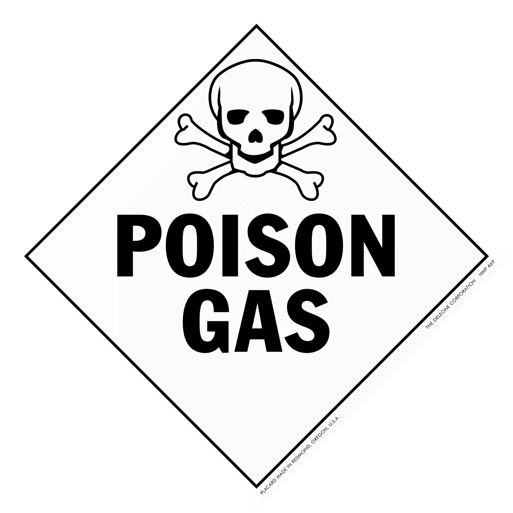 Poison gas hazard label.