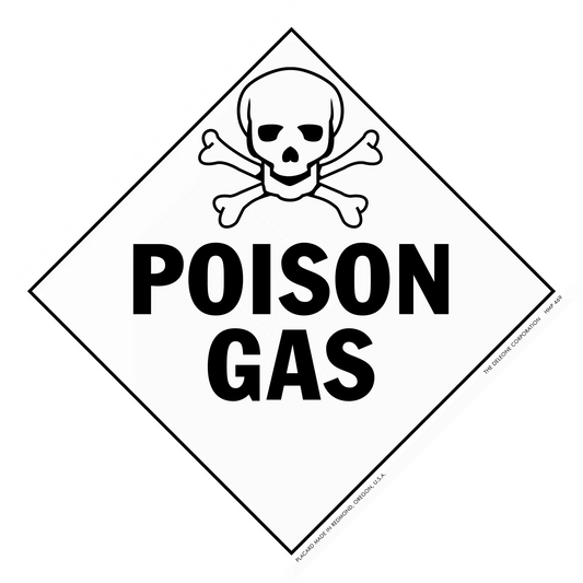 Poison gas hazard label.