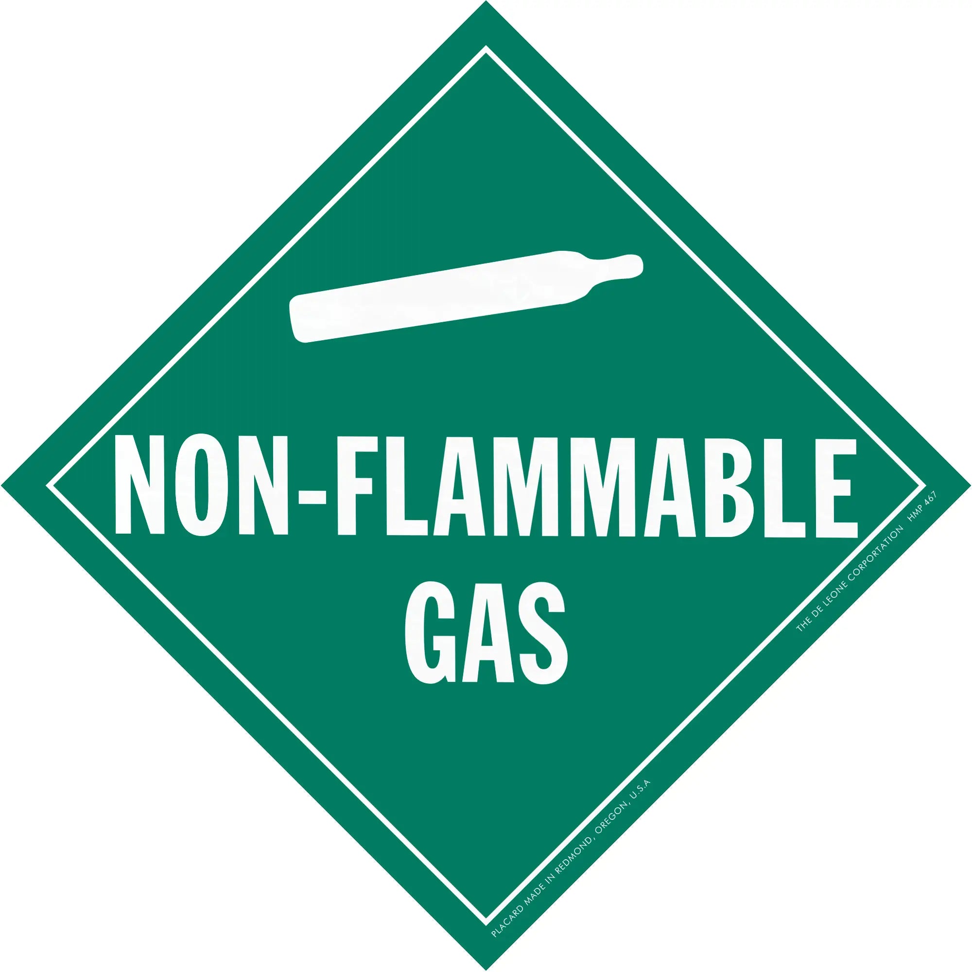 Non-flammable gas warning sign.