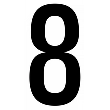 Bold black numeral 8.